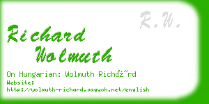 richard wolmuth business card